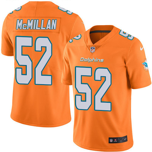Nike Miami Dolphins #52 Raekwon McMillan Orange Youth Stitched NFL Limited Rush Jersey->youth nfl jersey->Youth Jersey